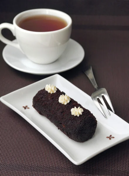 Small chocolate sweet cake — Stock Photo, Image
