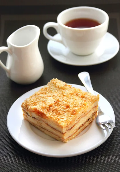 Pedazo de pastel de Napoleón — Foto de Stock