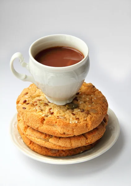 Biscuits sucrés avec différents types de graines — Photo