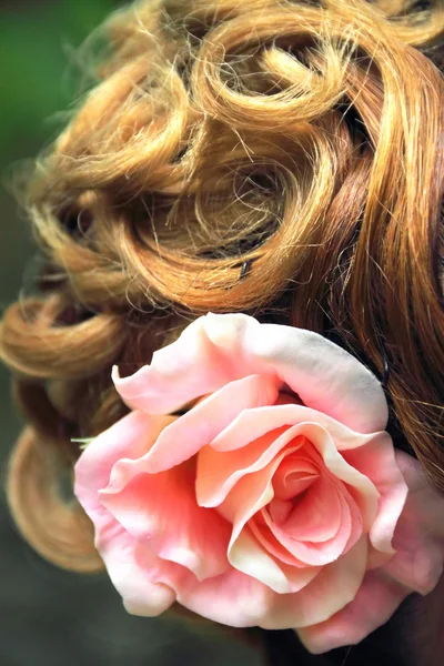 Parte do casamento penteado closeup — Fotografia de Stock