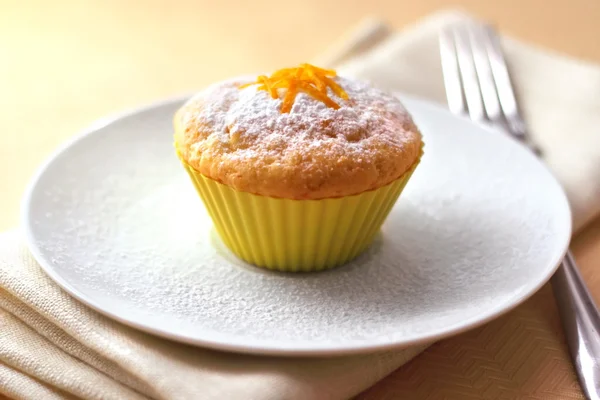 Muffin de requesón con ralladura de naranja — Foto de Stock