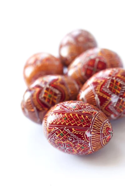 Pysanky - Ukrainian handmade painted Easter eggs — Stock Photo, Image