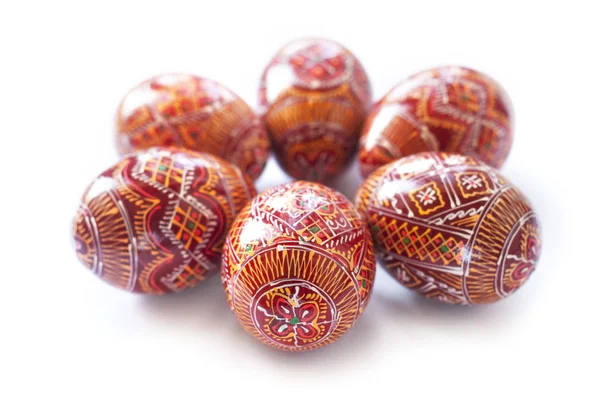 Pysanky - Ukrainian handmade painted Easter eggs — Stock Photo, Image