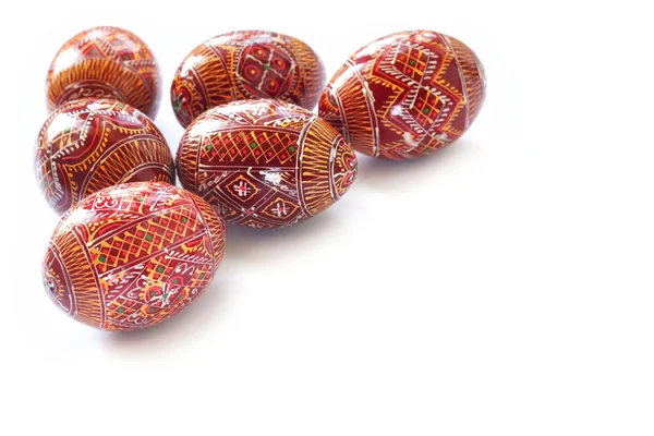Pysanky - Ukrainian handmade painted Easter eggs — Stock Photo, Image