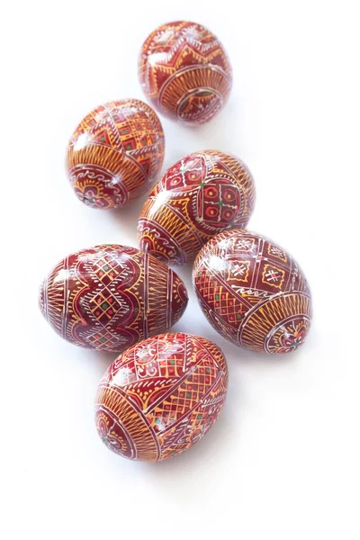 Pysanky - Ukrainian handmade painted Easter eggs — Stock Photo, Image