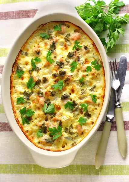 Chicken breast and cauliflower casserole — Stock Photo, Image