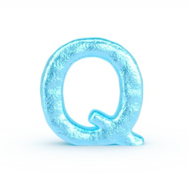 Beyaz arka plan üzerinde izole buz mektup