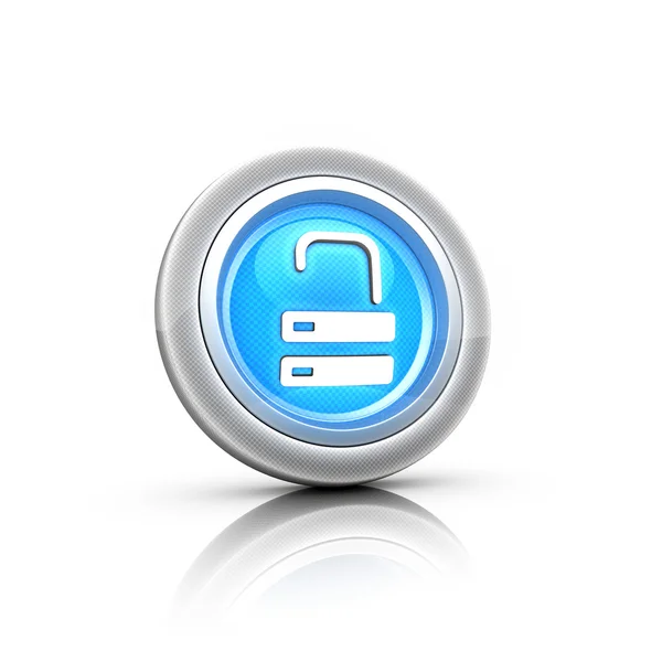 Red lock button — Stock Photo, Image