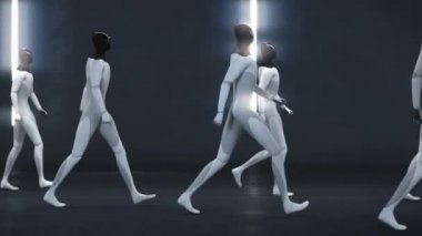 Cyborglar insanlar yerine çalışmaya başlarlar. 3d oluşturma