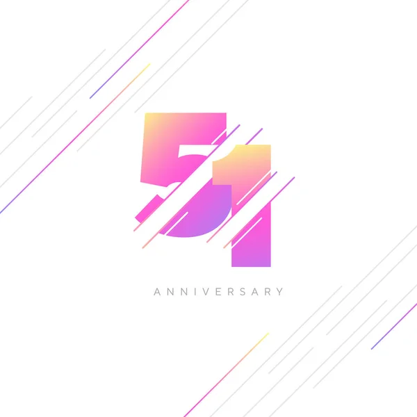 Anniversary Logo Design Number Icon Vector Template — Stockový vektor