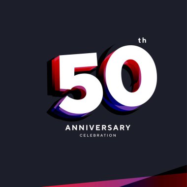 50th Anniversary Logo Design, Vector Template.