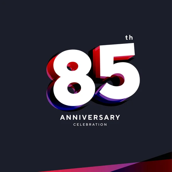 85Th Anniversary Logo Design Vector Template — Stockvektor