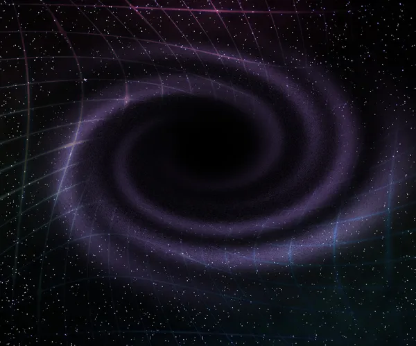 Schwarzes Loch im Weltraum-Hintergrund — Stockfoto