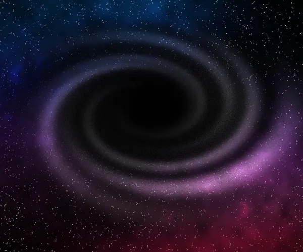 Black Hole in Space Violet Background — Stock Photo, Image