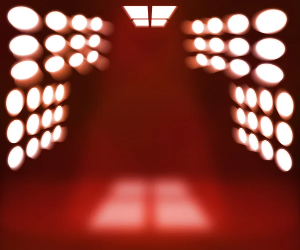 Sahne ışığı kırmızı Oda arka plan — Stok fotoğraf