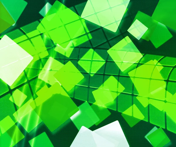 绿色矩形抽象背景 — 图库照片