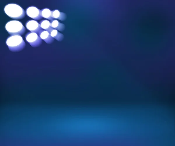 Távolsági fényszóró kék szoba világos háttér — Stock Fotó