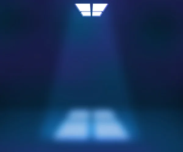 Spotlight Blue Room Background — Stock Photo, Image