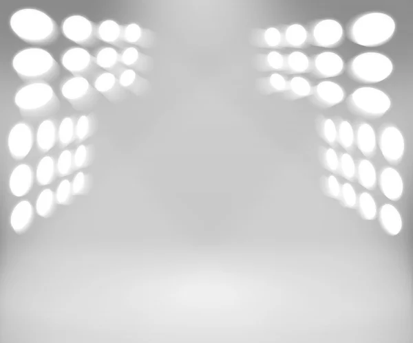 Stadion spotlight biały pokój tło — Zdjęcie stockowe