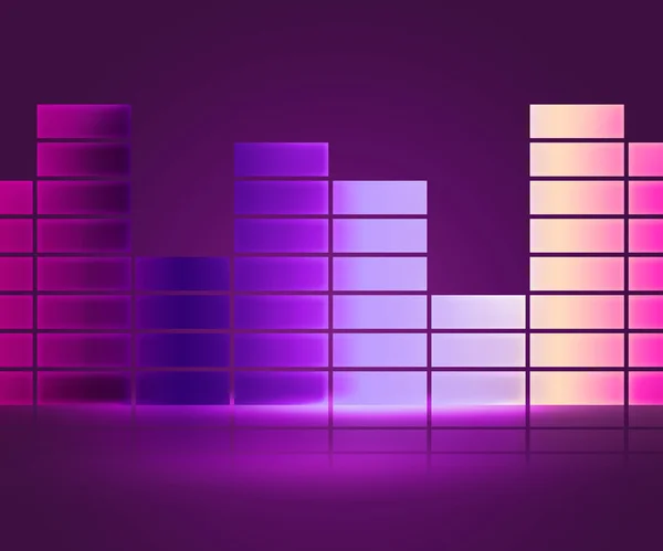 Equalizer Musik violetten Hintergrund — Stockfoto