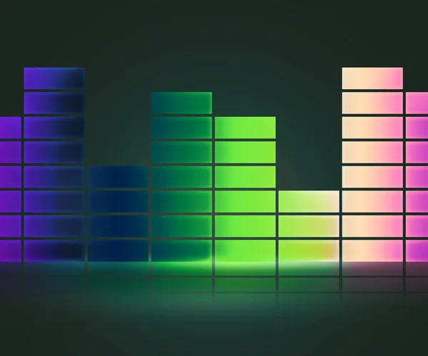 Green Equalizer Musik Hintergrund — Stockfoto