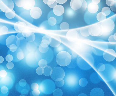Mavi kış bokeh arka plan