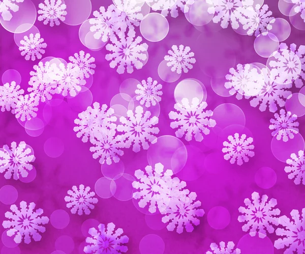 Violet hiver Bokeh fond de neige — Photo