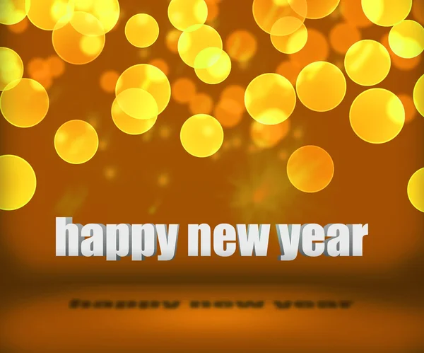 Ano novo feliz dourado palco de fundo — Fotografia de Stock