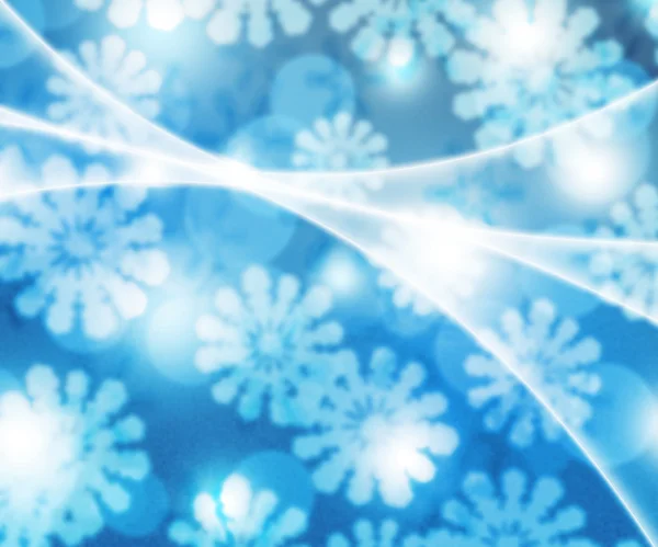 Fondo azul invierno Bokeh — Foto de Stock