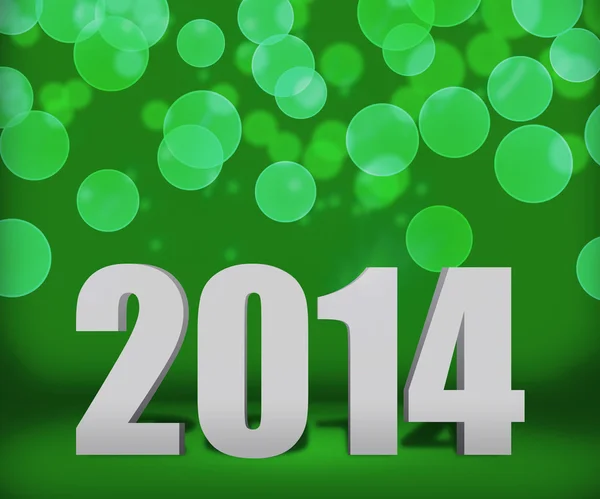 2014 Green New Year Background Stage — Stock Photo, Image