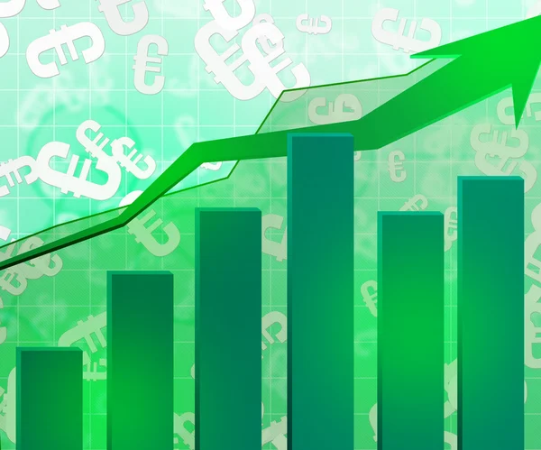 Green Economic Graph Background — Stock Photo, Image