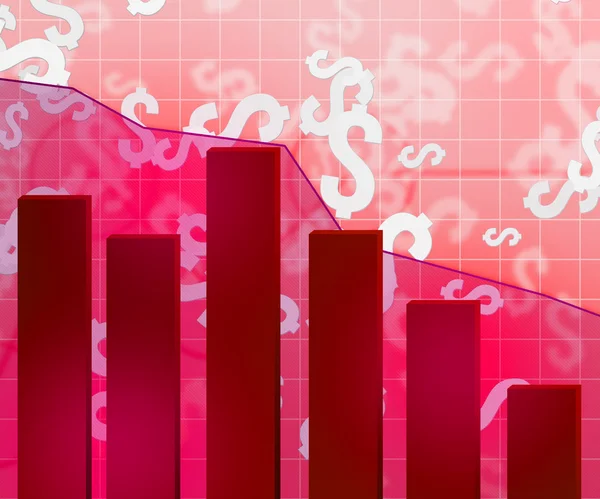 Röd ekonomiska diagram bakgrund — Stockfoto