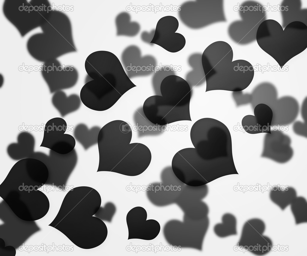 Black Hearts Background