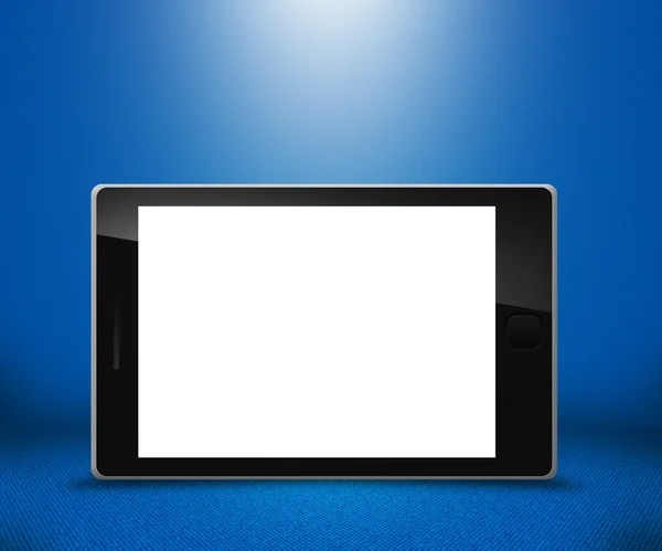 Phone Touch Screen Blue Background — Stock Photo, Image