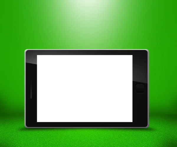 Phone Touch Screen Green Background — Stock Photo, Image