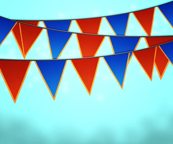 Blå carnival flaggor bakgrund — Stockfoto