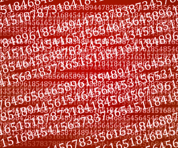 Red Abstract Numbers Background Texture — Stock Photo, Image