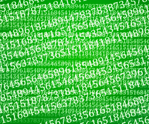 Green Abstract Numbers Background Texture — Stock Photo, Image