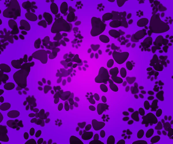 Dog Paws Violet Background — Stock Photo, Image