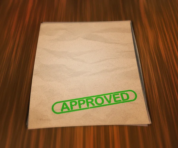 Appeoved Document on the Table — Stock Photo, Image