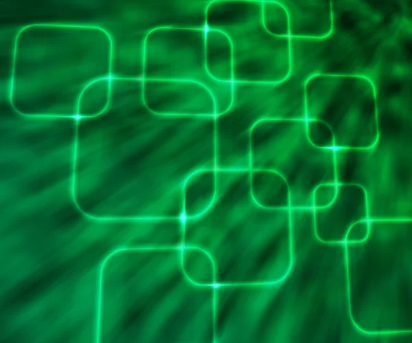 Green Glowing Squares Abstract Background — Stock Photo, Image