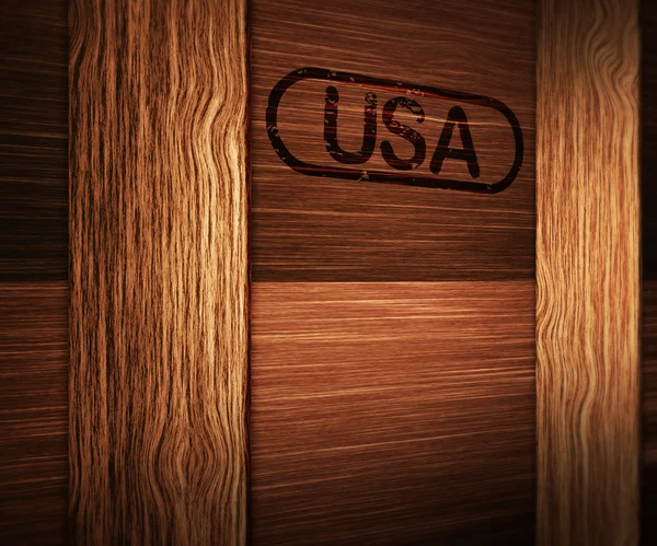 Wooden Box from USA — Stock Photo, Image