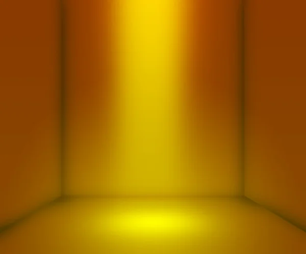 Sárga üres belső háttér — Stock Fotó