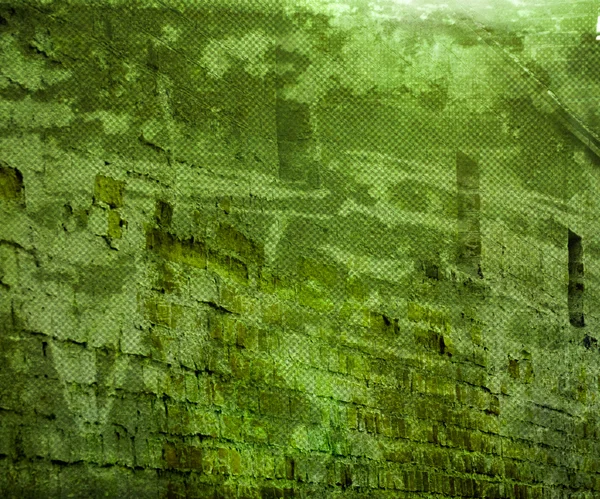 Green Grunge Urban Wall Background — Stock Photo, Image