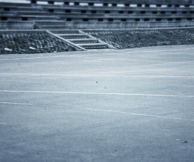 Beton zemin mavi arka plan