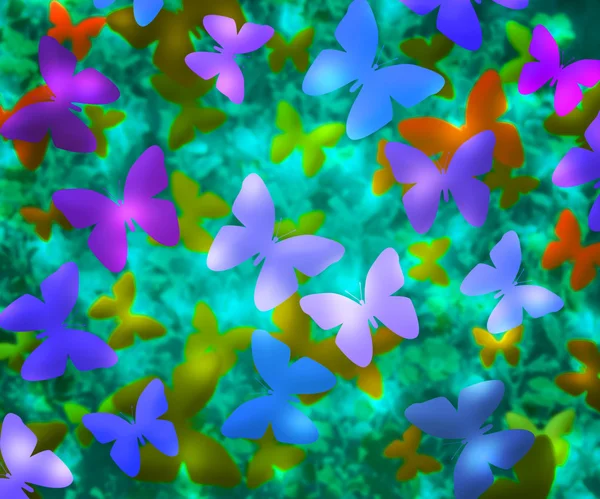 Blaue Schmetterlinge abstrakten Hintergrund — Stockfoto