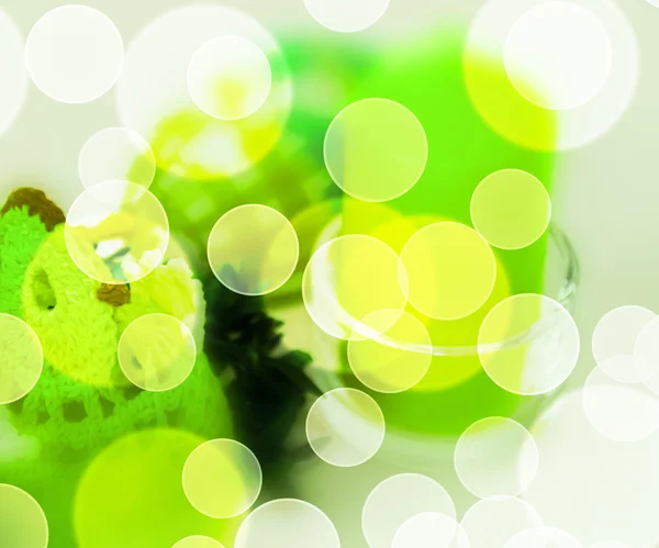 Zelená velikonoční pozadí bokeh — Stock fotografie