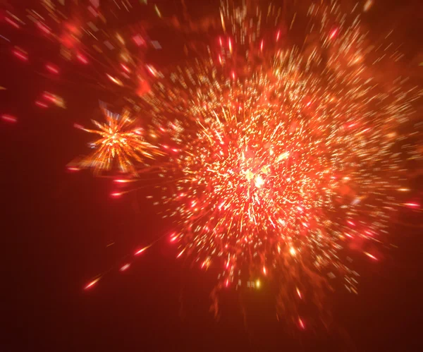 Háttér piros tűzijáték — Stock Fotó