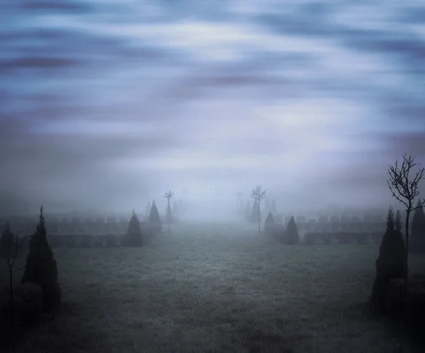 青い霧の背景 — ストック写真