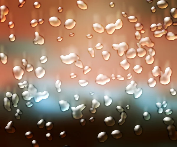 Water Drops Orange Background — Stock Photo, Image